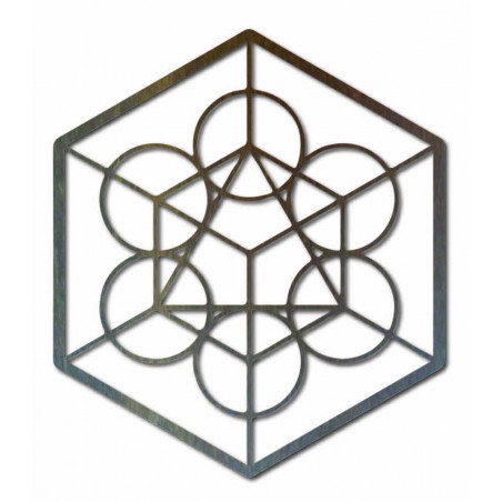 Dřevěný geometrický obraz na zeď žně