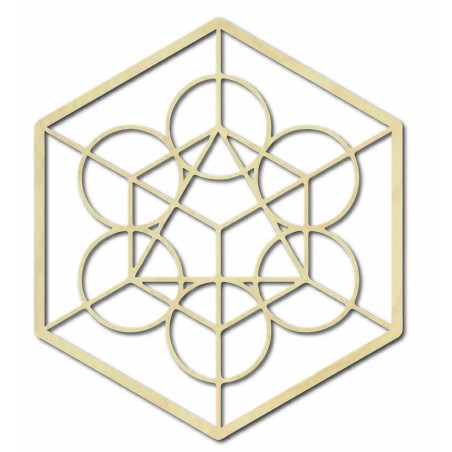 Dřevěný geometrický obraz na zeď žně