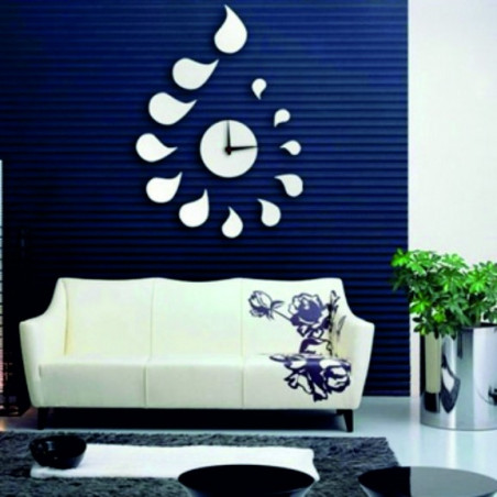 Samolepka nástěnné hodiny kapka DIY ROSEMARY Samolepka nástěnné hodiny kapka DIY ROSEMARY