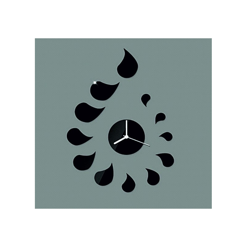 Nalepovací nástěnné hodiny kapka DIY ROZMARIN