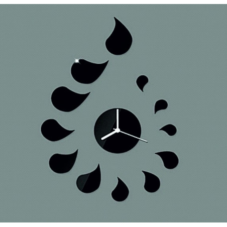 Nalepovací nástěnné hodiny kapka DIY ROZMARIN