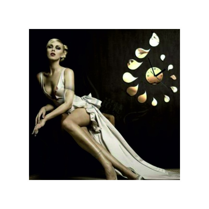 Samolepka nástěnné hodiny kapka DIY ROSEMARY