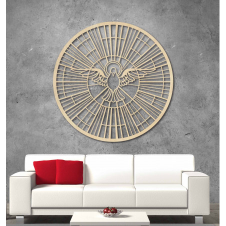 Dřevěný obraz Holubice – Symbol Ducha svatého