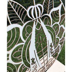 Dřevěný dekorativní obraz na zeď s přírodním designem 2