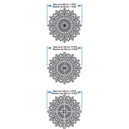 Dřevěná mandala na stěnu harmonická energie - RANGE