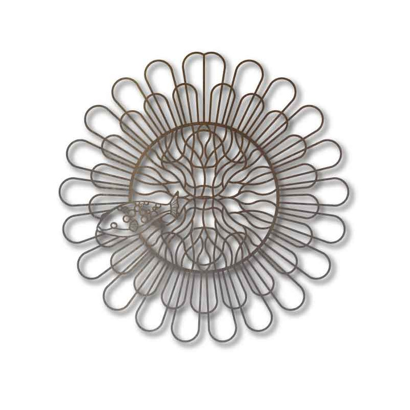 Květinový obraz Hravost a krása s rybou - PEACE