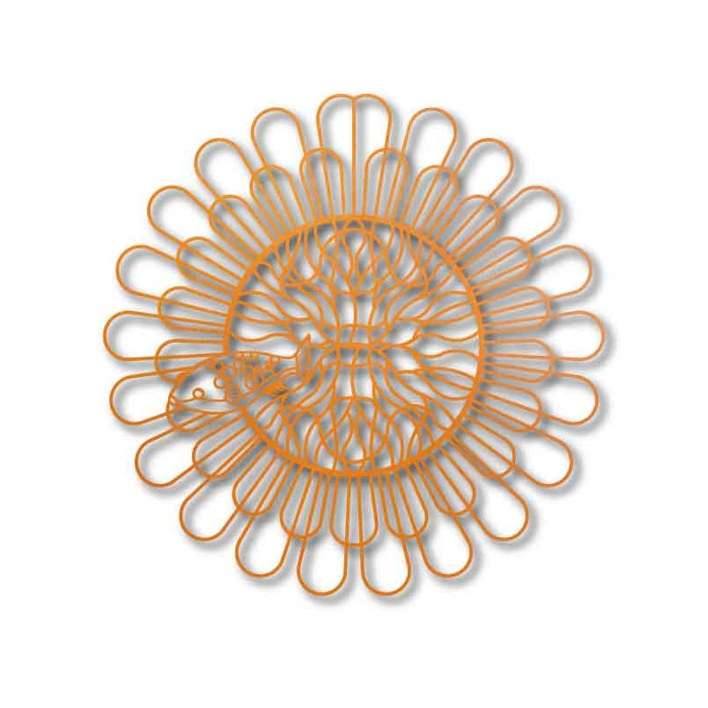 Květinový obraz Hravost a krása s rybou - PEACE