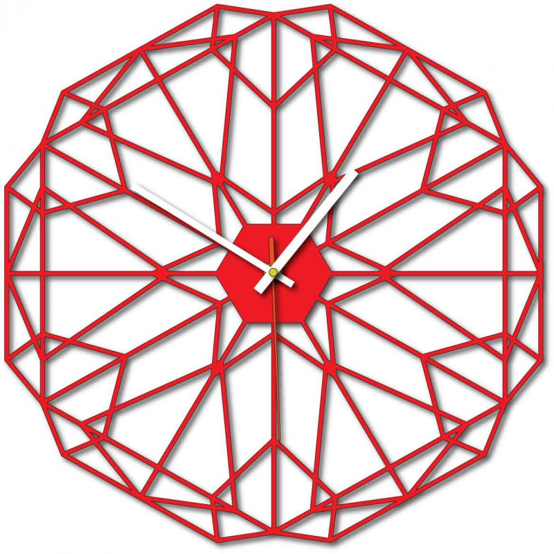 Geometrické nástěnné hodiny také černé X0097