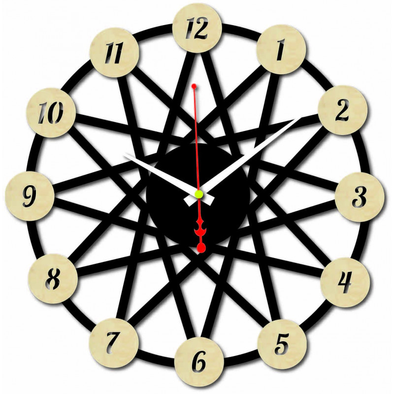 Sentop - Hodiny na zeď z překližky - barva...