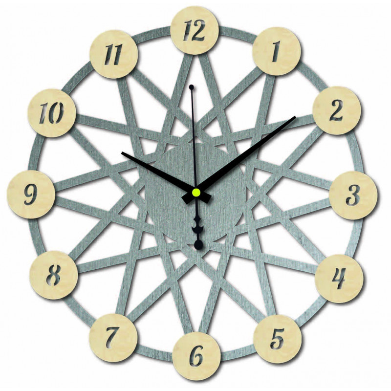 Sentop - Hodiny na zeď z překližky - barva...