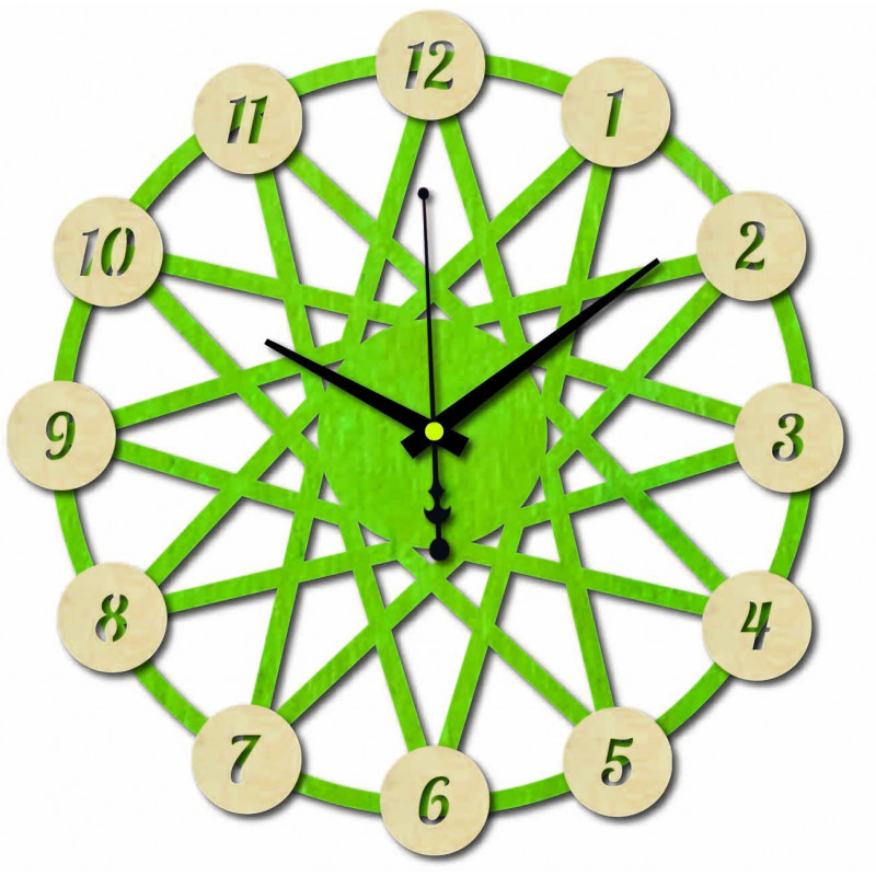 Sentop - Hodiny na zeď z překližky - barva...