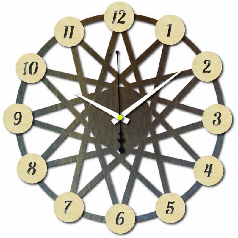 Sentop - Hodiny na zeď z překližky - barva...