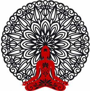 3D nástěnná dekorace Buddha v mandale 50, 70, 90 cm 2