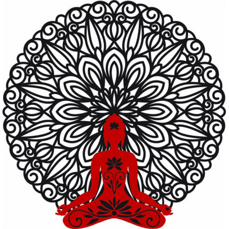 3D nástěnná dekorace Buddha v mandale 50, 70, 90 cm