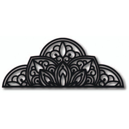 Dřevěný nástěnný obraz poloviční mandala - BOHEMIA