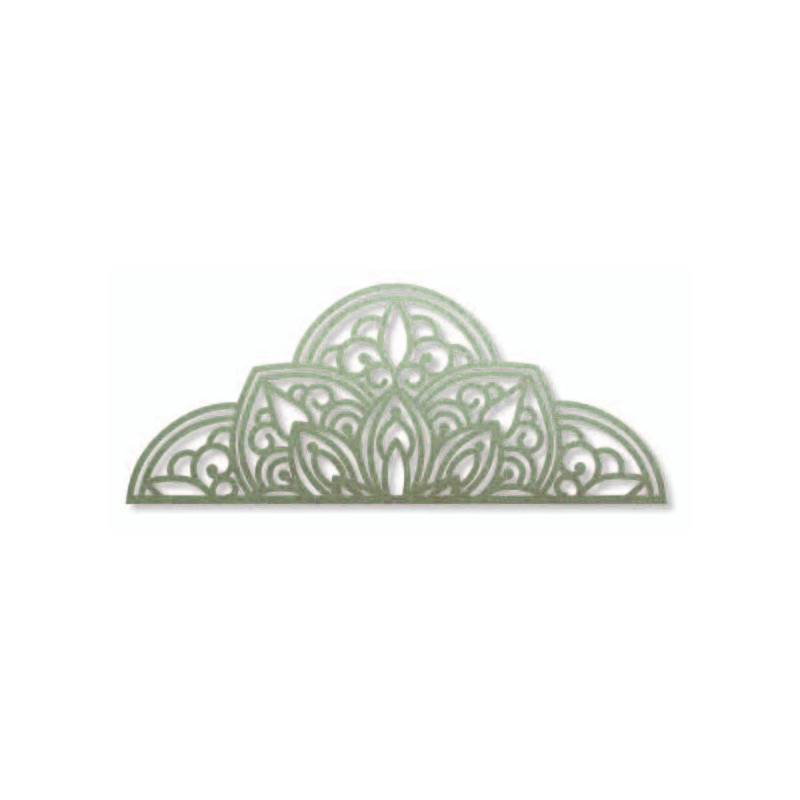 Dřevěný obraz na zeď poloviční mandala - BOHEMIA