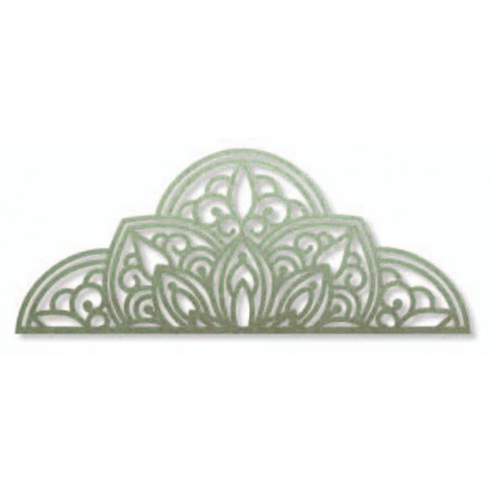 Dřevěný obraz na zeď poloviční mandala - BOHEMIA