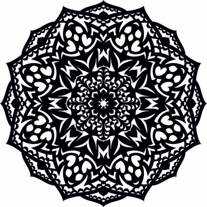 Dřevěná mandala na zeď - CIRCEL