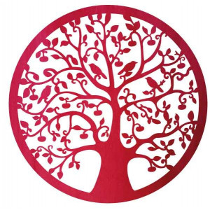 Dřevěný obraz stromu a ptáků - HOJNISŤ 2