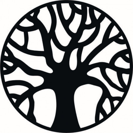 Dřevěný nástěnný obraz větví v kruhu - POCCITT