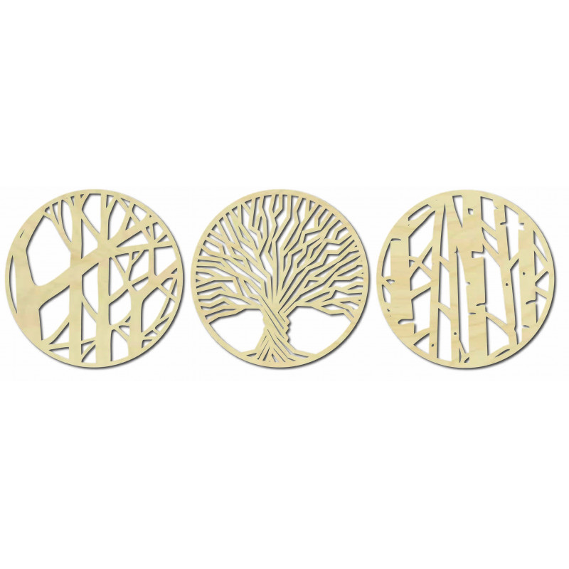 Třídílná nástěnná dekorace - YOSED