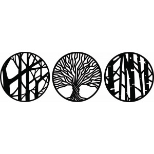 Třídílná nástěnná dekorace - YOSED 2