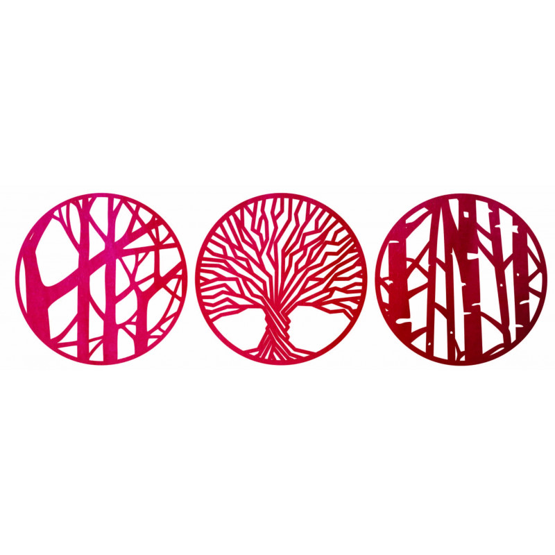 Třídílná nástěnná dekorace - YOSED