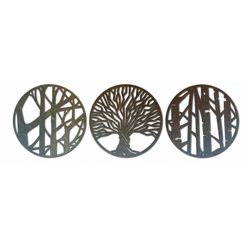 Třídílná nástěnná dekorace - YOSED