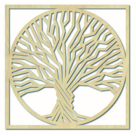 Dřevěný obraz na zeď strom v rámu