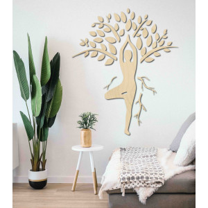 Nástěnná malba jogín a strom - HARMONY 2