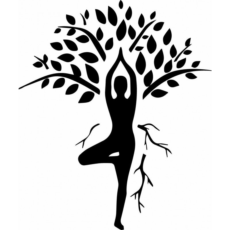 Nástěnná malba jogín a strom - HARMONY