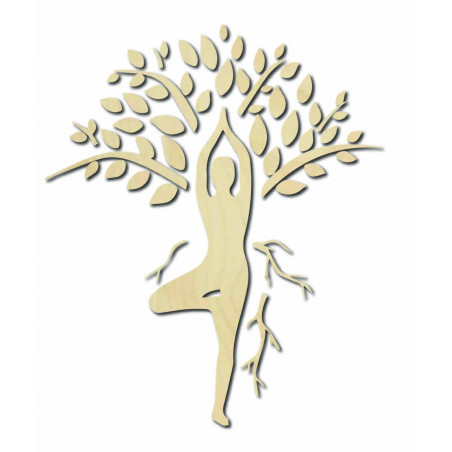 Nástěnná malba jogín a strom - HARMONY