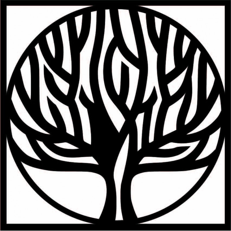 Dřevěný nástěnný obraz strom v rámu UASVED