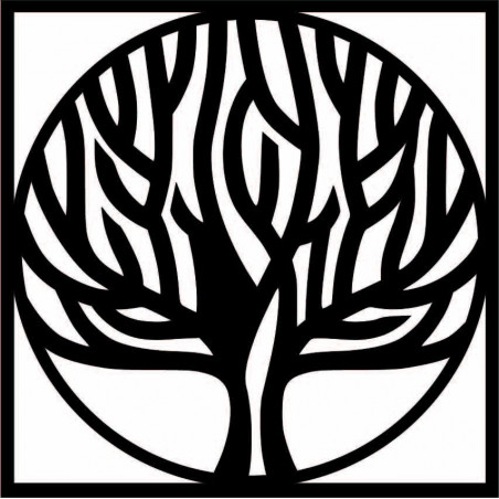 Dřevěný nástěnný obraz strom v rámu UASVED