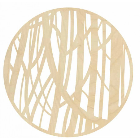 Dřevěná dekorace na zeď s motivy stromů - HOGGFOG