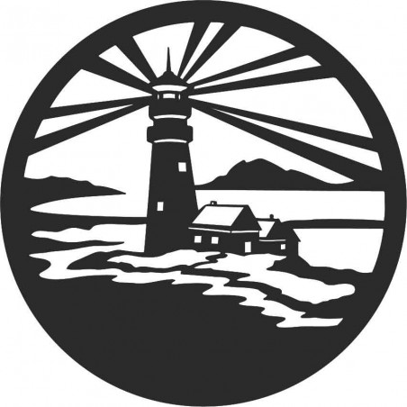 Sentop - Maják moderní obraz na stěnu - dřevěná dekorace