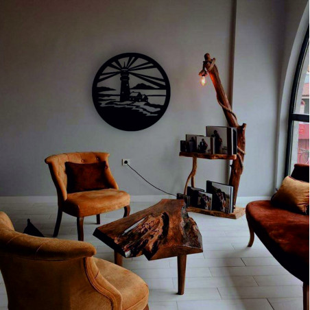 Sentop - Maják moderní obraz na stěnu - dřevěná dekorace