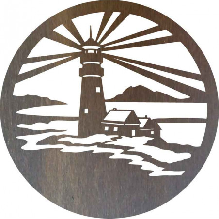 Sentop - Maják moderní obraz na stěnu - dřevěná dekorace