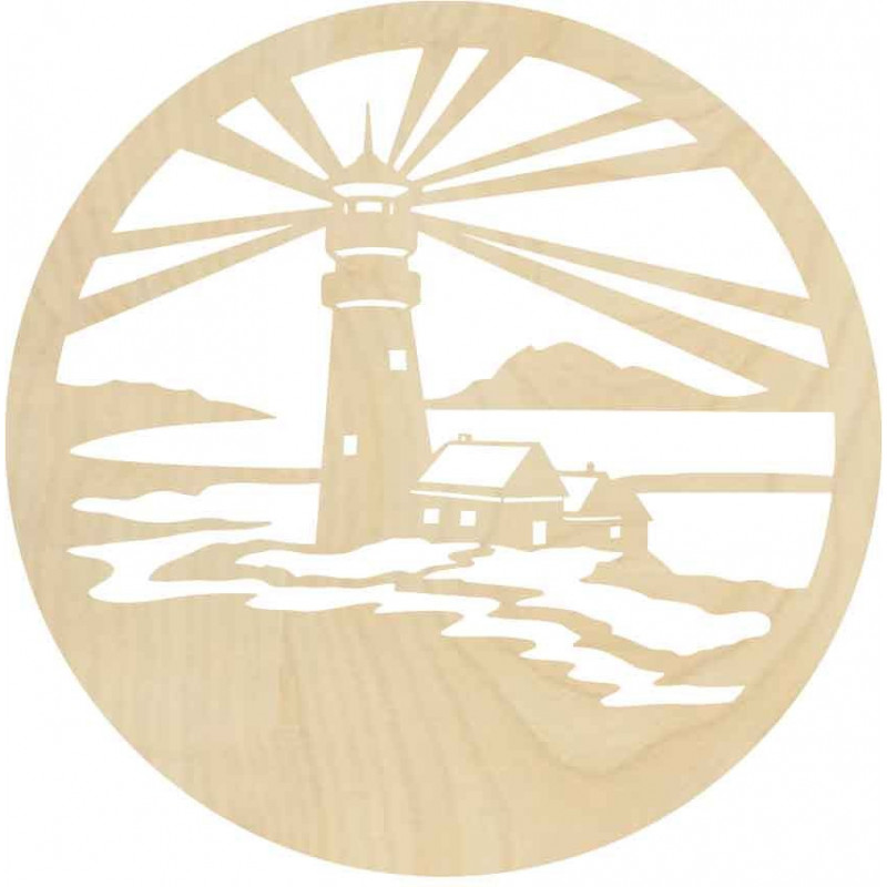 Sentop - Maják moderní obraz na stěnu - dřevěná...