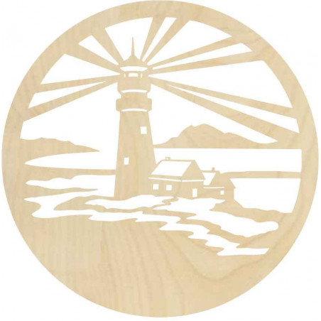 Sentop - Maják moderní obraz na stěnu - dřevěná dekorace