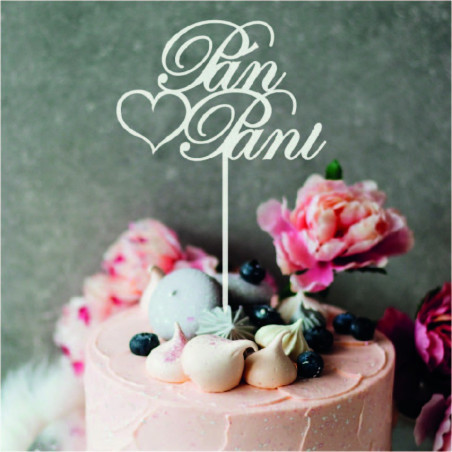 Plastový zápich - ozdoba na dort "Pan a Paní" - Rozměr 150 x 222 mm