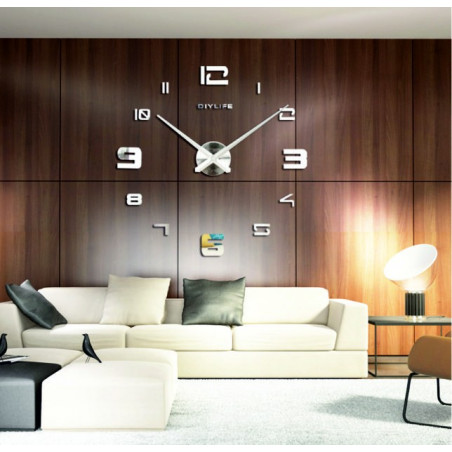 Nalepovací nástěnné zrcadlové hodiny PROFI Clocks 3D