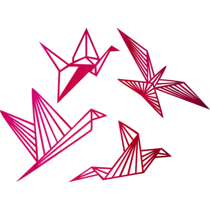 Moderní obraz na zeď - volní ptáci 4 ks -...