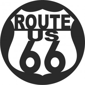 Dřevěný nástěnný obraz U.S. ROUTE 66 2
