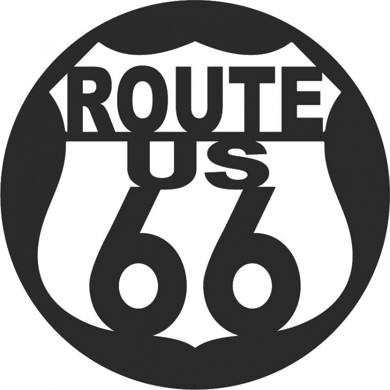 Dřevěný nástěnný obraz U.S. ROUTE 66