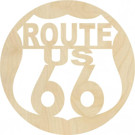 Dřevěný nástěnný obraz U.S. ROUTE 66