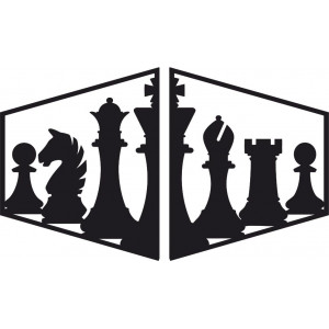 Elegantní obraz na stěnu šachové figurky - MIVAL | SENTOP 2