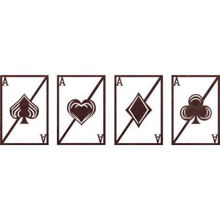 Originální čtyřdílná nástěnná malba - hrací karty | ZOLTON