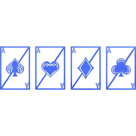 Originální čtyřdílná nástěnná malba - hrací karty | ZOLTON