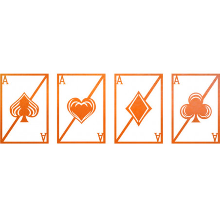 Originální čtyřdílná nástěnná malba - hrací karty | ZOLTON